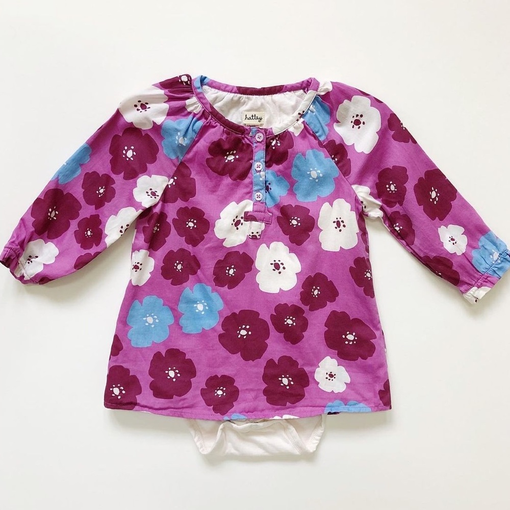 Hatley 12-18 mo Floral Tunic Onesie EUC